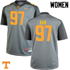 Women's Tennessee Volunteers Paul Bain #97 Gray Embroidery Jersey 581480-567